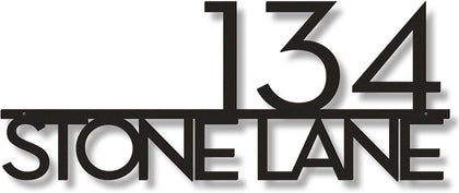 House Numbers Metal Address Signs - Modern House Numbers for Outside - Personalized Home Address Number Sign Plaque