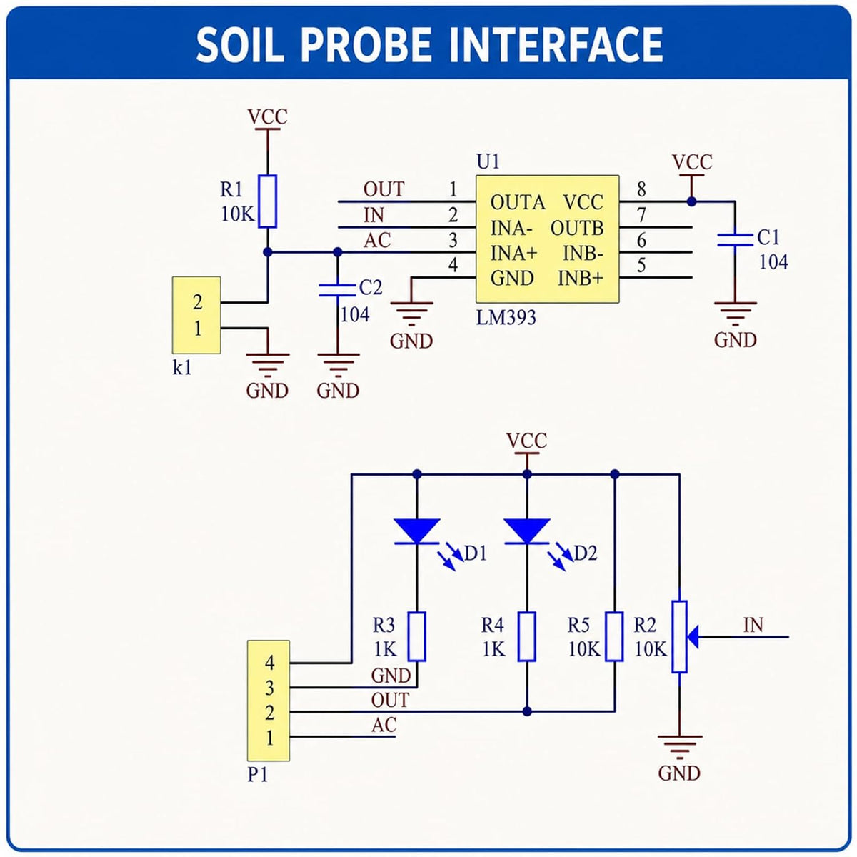 10-Pack Soil Moisture Sensor Module, LM393, Analog Digital