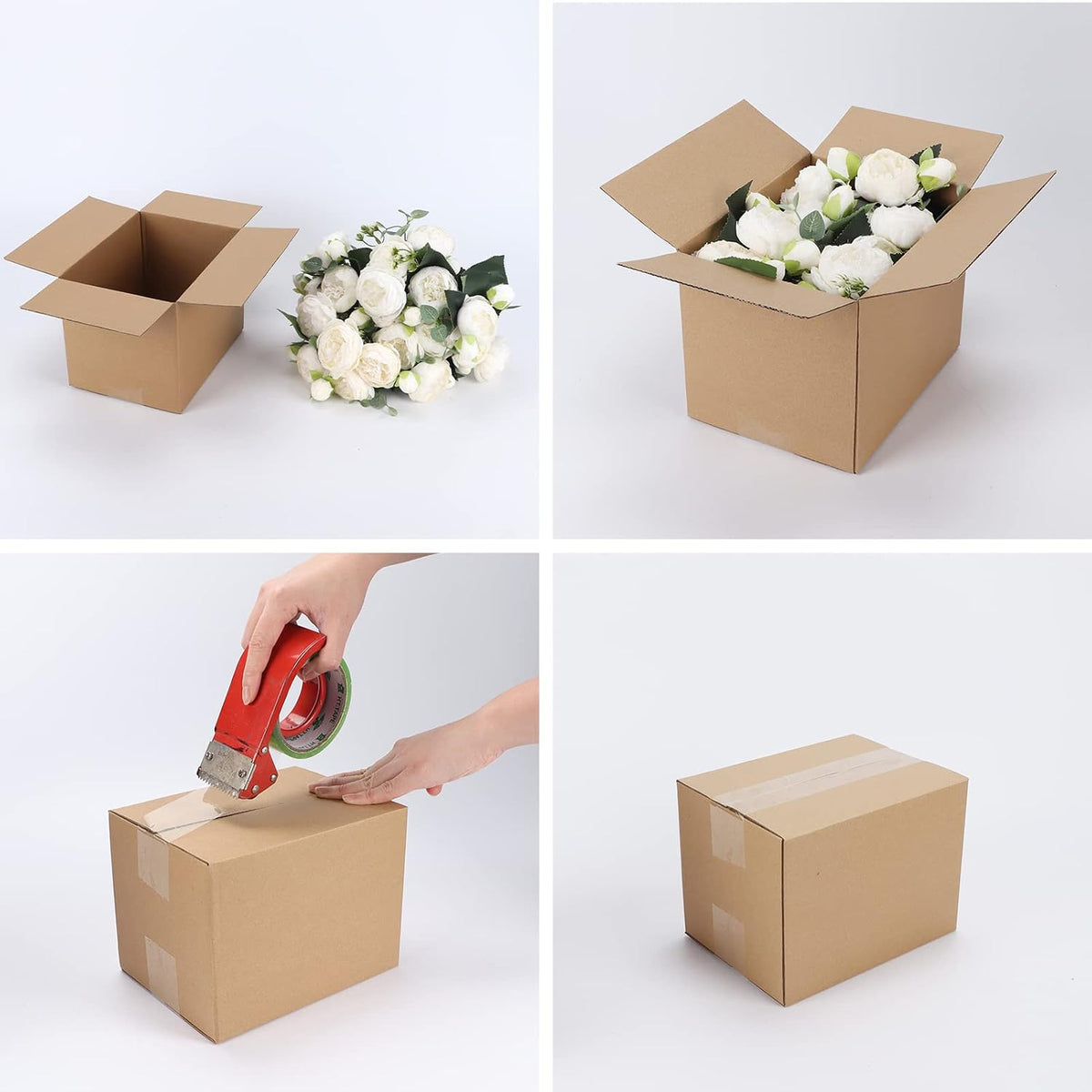 40 Packs 8x6x6 Shipping Boxes Cardboard Boxes Shipping Box for Business Packaging Thin Box