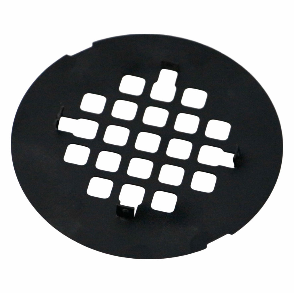 Oil Rubbed Bronze Snap-in Shower Drain Cover, 4-1/4" OD Round Grid