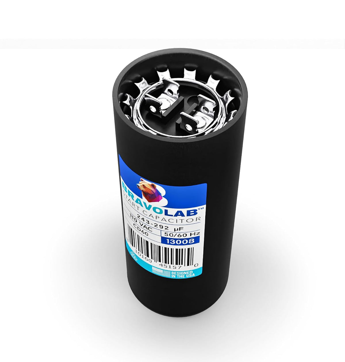 CD60 Start Capacitor for Electric Motors 243‑292 uF 110VAC