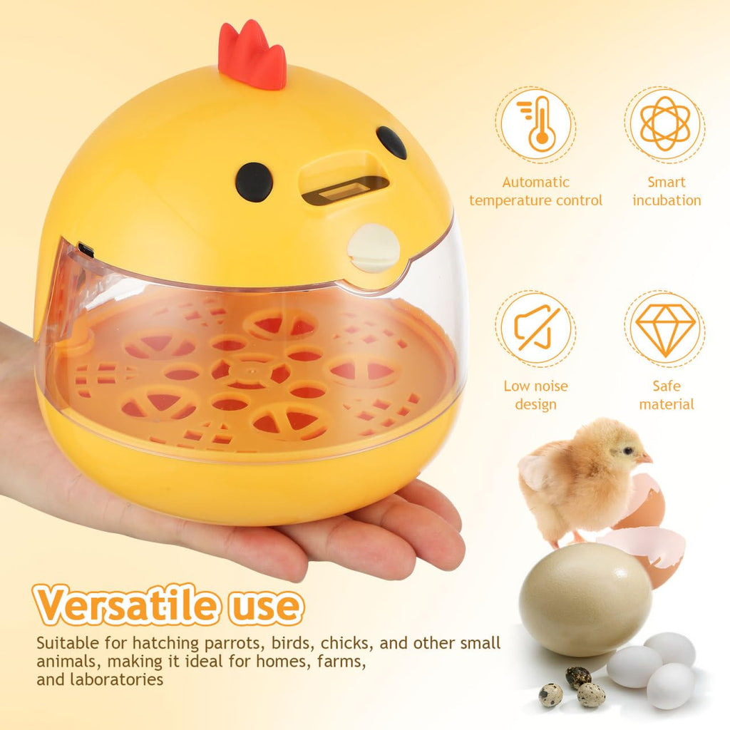 Portable Egg Incubator, Constant Temperature Bird Brooder & Recovery with 360° Clear View Cover, Temperature Control