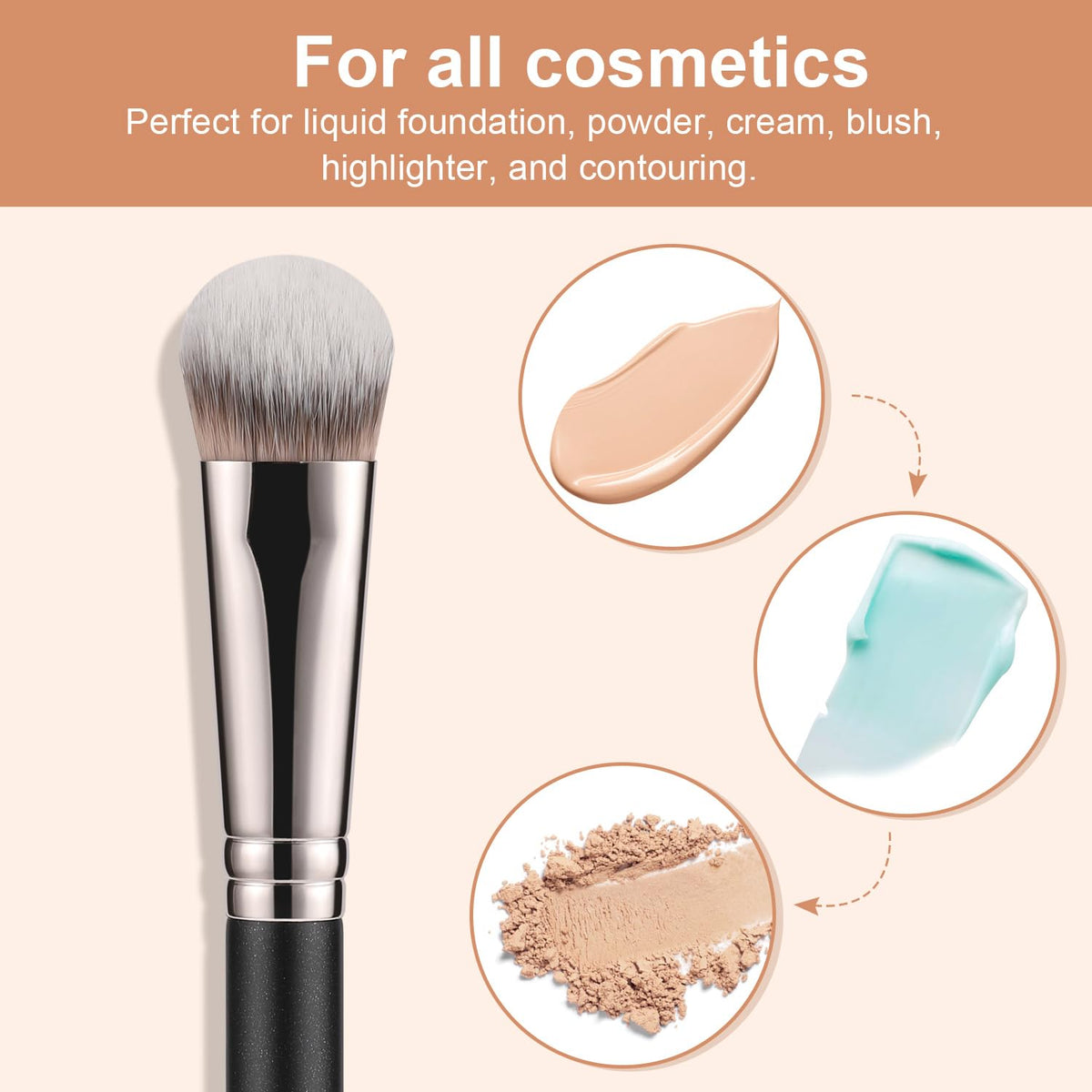 Under Eye Concealer Brush, Medium Cat Paw Brush Cover Dark Circles