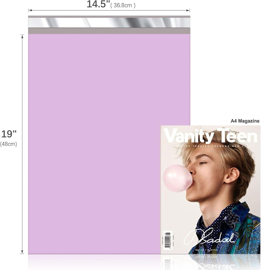 Poly Mailers 14.5x19 Inch 100 Pack,Large Shipping Bags,Purple