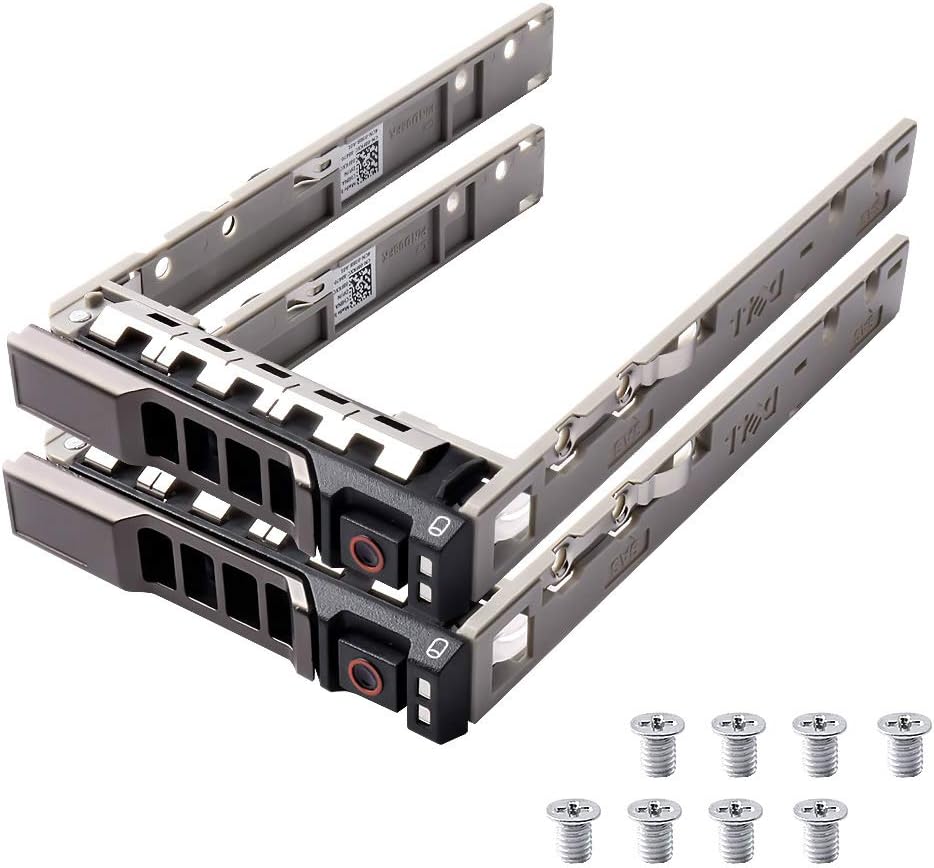 2pcs Pack 2.5" inch 8FKXC 08FKXC SAS SATA Hard Drive HDD Tray Caddy Compatible for Dell PowerEdge R630 R730 R730XD T630 R430 T430 PowerVault MD1420 MD3420 Series