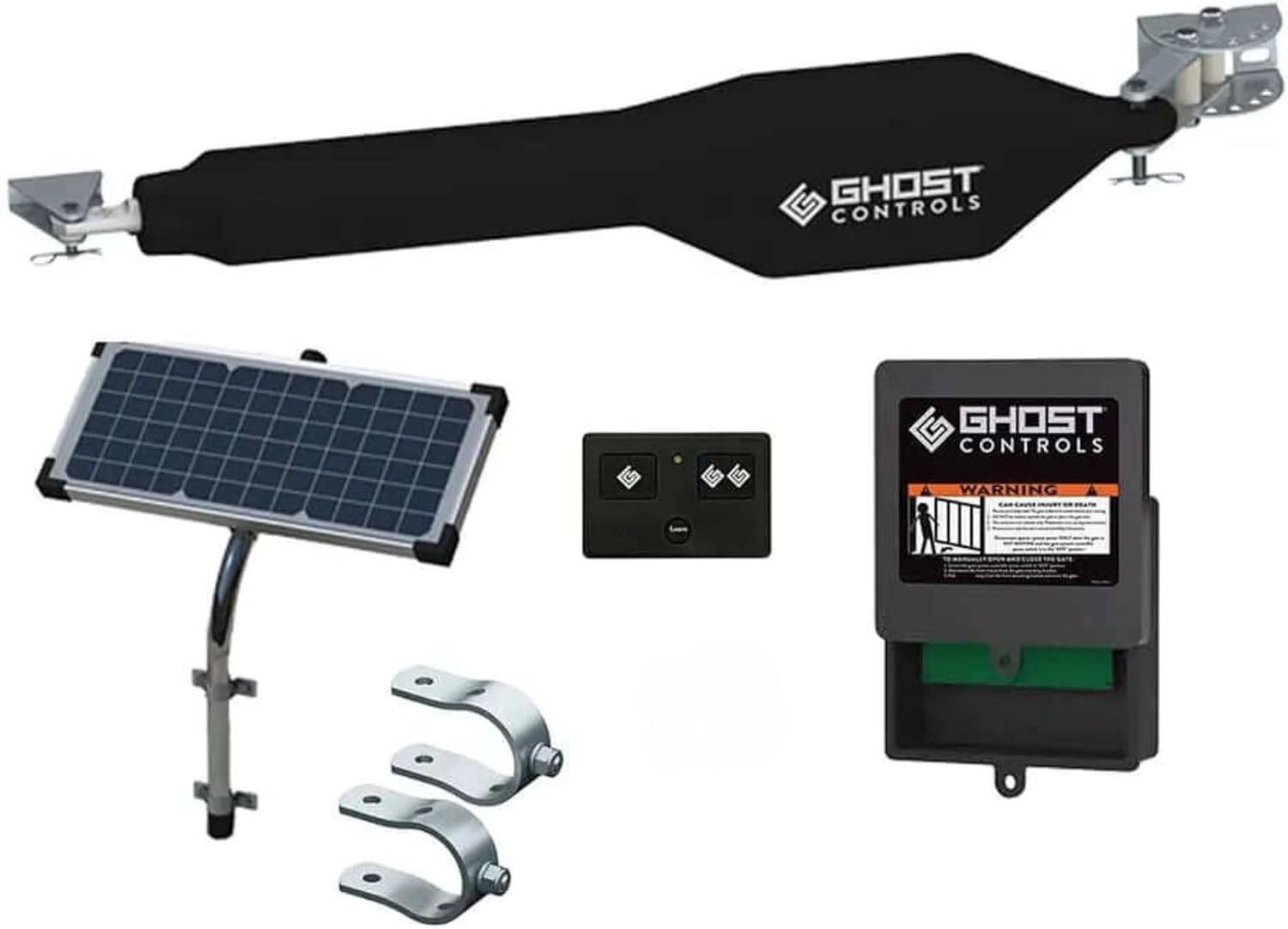 Solar Heavy-Duty Automatic Gate Opener Kit for Driveway Swing Gates with Long-Range Solar Gate Opener Remote - Model
