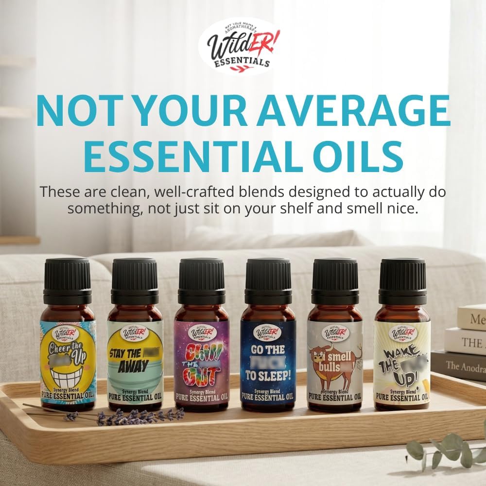 Wild Essentials Go The F to Sleep Essential Oil Blend, Soothing Bedtime Aromatherapy Oil for Diffusers, 100% Pure