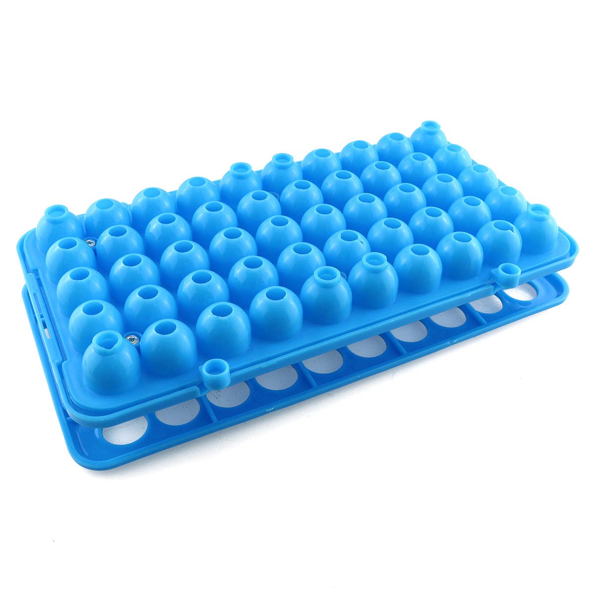 Test Tube Rack Blue Plastic Centrifuge Tube Racks with Silicone Pad Tubes 50 Positions for 5ml,10ml,15ml,50ml 18mm