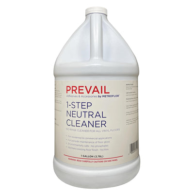 Prevail 1-Step Neutral Floor Cleaner for Vinyl, No-Rinse Concentrated Formula, 1 Gallon