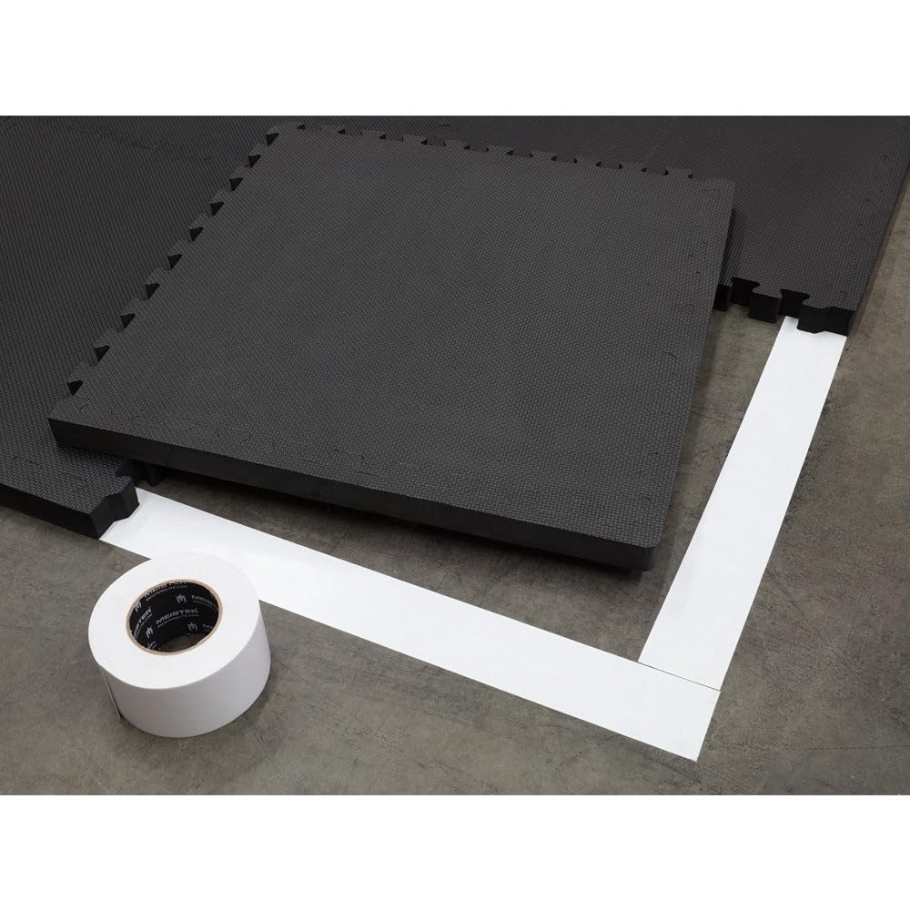 Double-Sided XL Floor Mat Tape - Secures Exercise Mats & Rugs in Place - 3in x 30yd | Extra strong 3" x 30yd floor