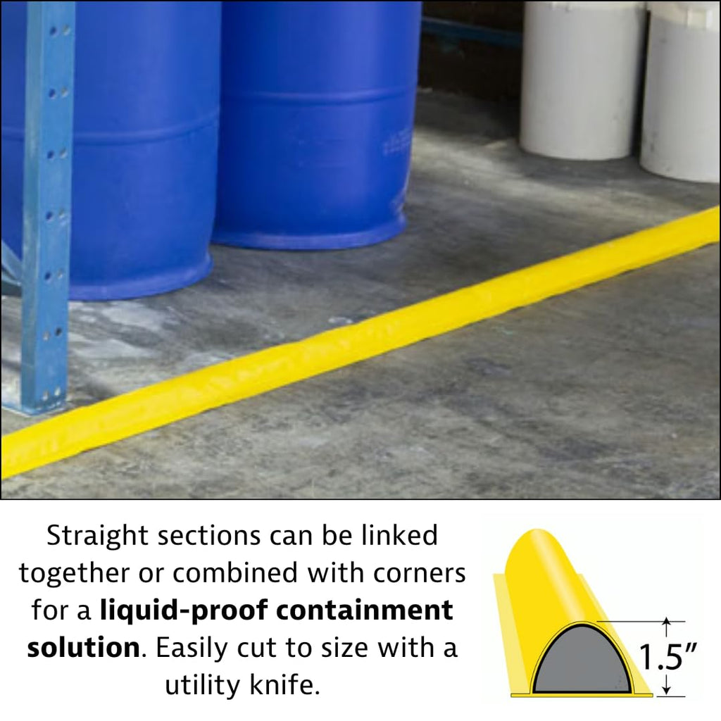 Make-A-Berm Fuel Spill Containment Curbs 15' Long x 1.5" High