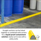 Make-A-Berm Fuel Spill Containment Curbs 15' Long x 1.5" High