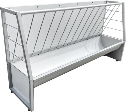 5 Ft Livestock Feeder 57 Gallon | Metal Pasture Hay Feeder, Outdoor Pasture Feeder for Sheep, Goats, Pony and