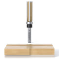 Pattern Flush Trim Router Bit, Top Bearing 1/4" Shank CD: 1/2" CL: 1-1/2" | Professional 3-Blade Carbide Tipped