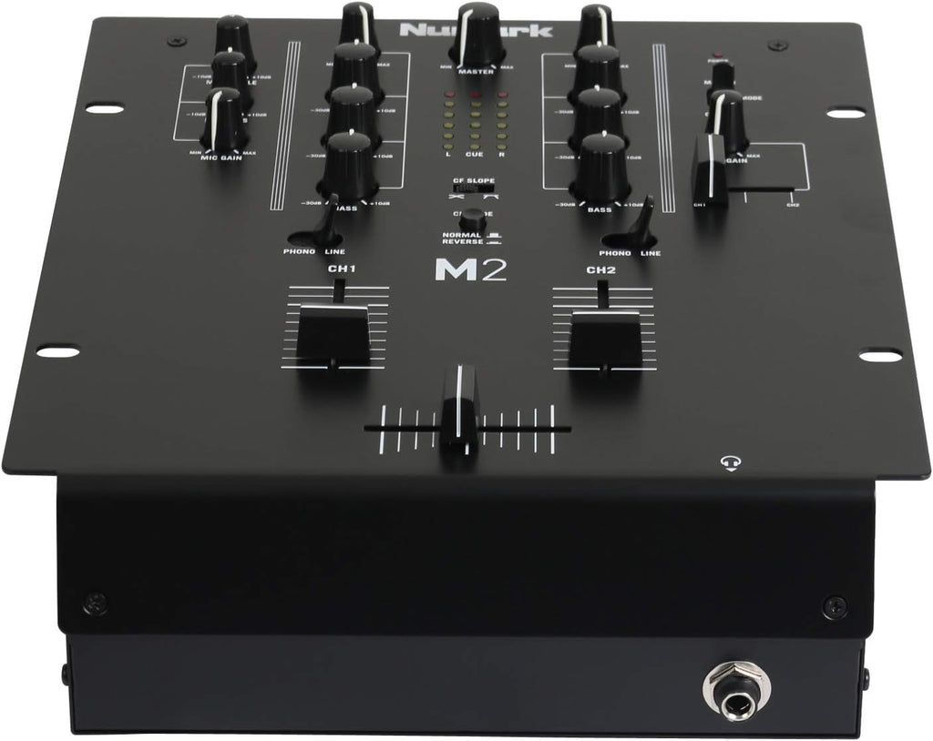 M2 2-Channel Scratch DJ Mixer | Rack-Mountable Scratch Mixer, 3-Band EQ, Mic Input, Replacable Slope-Adjustable