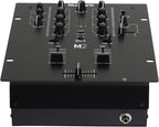 M2 2-Channel Scratch DJ Mixer | Rack-Mountable Scratch Mixer, 3-Band EQ, Mic Input, Replacable Slope-Adjustable