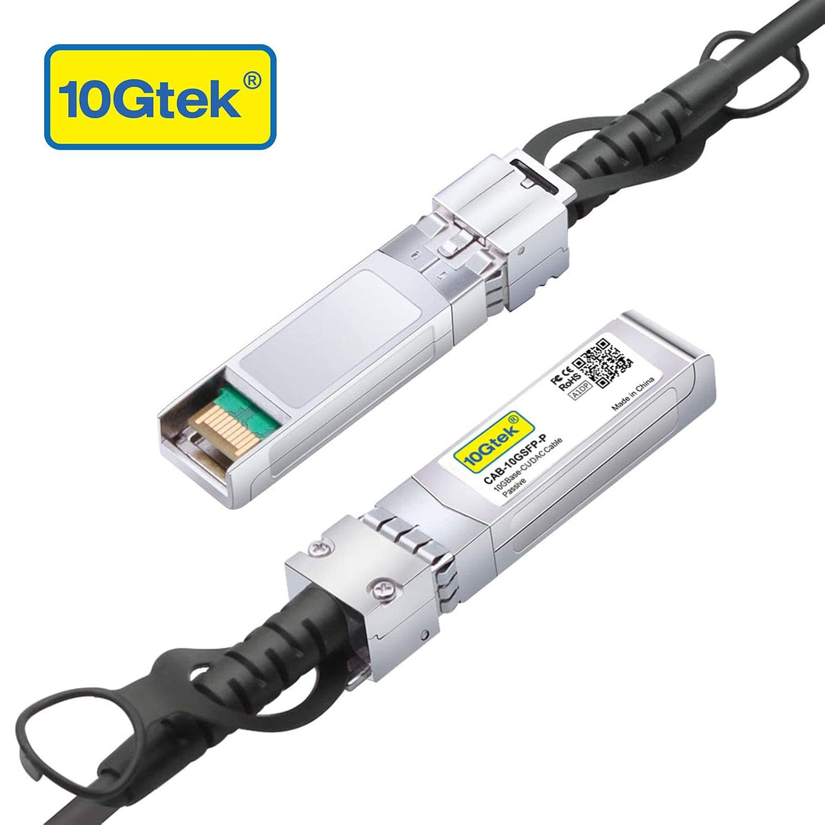 10Gtek 10G SFP+ DAC Twinax Cable for Cisco SFP-H10GB-CU0.65M, 0.65m/2.1ft