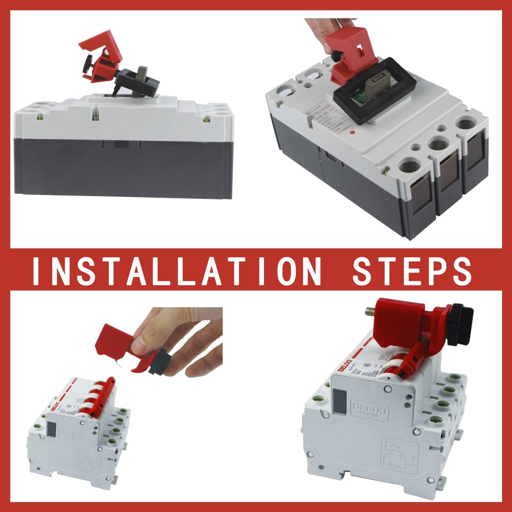 Electrical Lockout Tagout Kit, Lock Out Tag Out Kits with Safety Padlocks