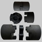uxcell 5pcs L110 Jaw Coupling Insert, Flexible Solid Type NBR Rubber Jaw Coupling Center Inserts for L Jaw Coupling L-Jaw Coupler Set, Black
