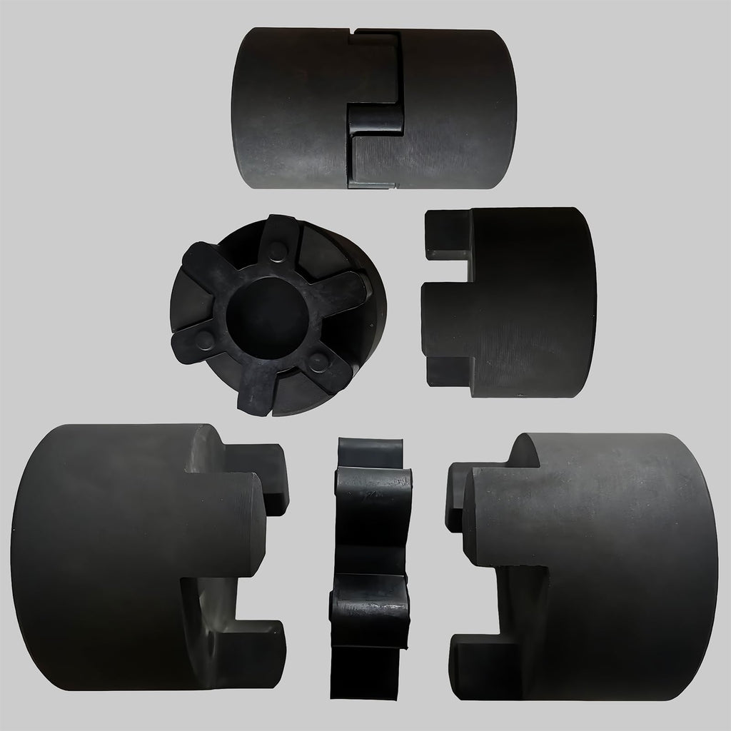 uxcell 6pcs L150 Jaw Coupling Insert, Flexible Solid Type NBR Rubber Jaw Coupling Center Inserts for L Jaw Coupling L-Jaw Coupler Set, Black