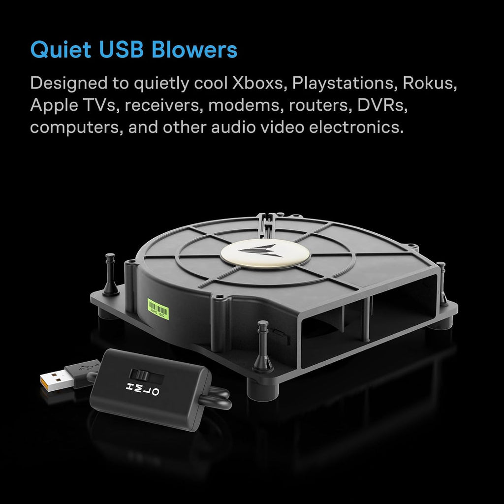 AC Infinity MULTIFAN S2, Ultra-Quiet 120mm USB Blower Fan w/ Speed Control