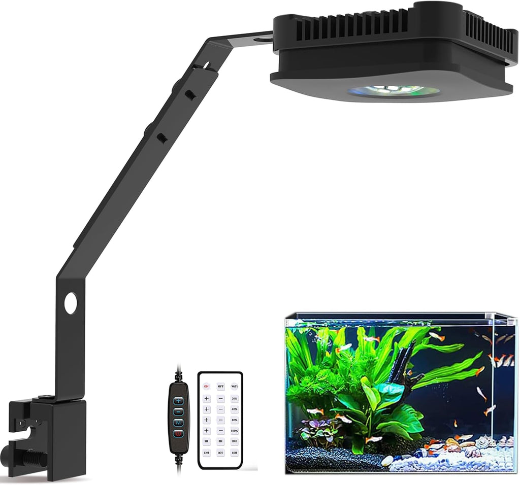Aquarium Plant Light 26W Freshwater LED Aquarium Light Full Spectrum with Remote Control for Refugium Shrimp Tropical