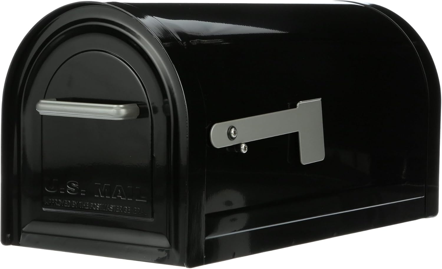 Reliant Locking Post Mount Mailbox, Black, Large | Galvanized steel build with concealed secure lock and key and a
