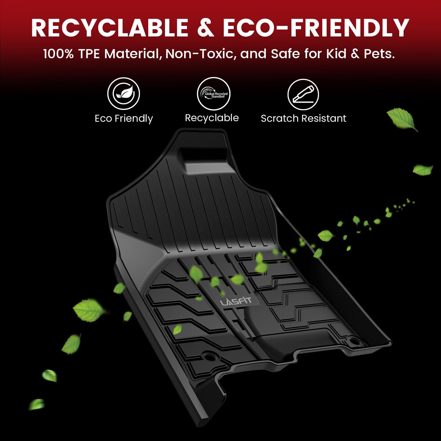 Floor Mats 2013-2018 for Dodge Ram 1500/2500/3500 Crew Cab, 2019-2024 for Dodge Ram 1500 Classic Crew Cab 4 Full Size