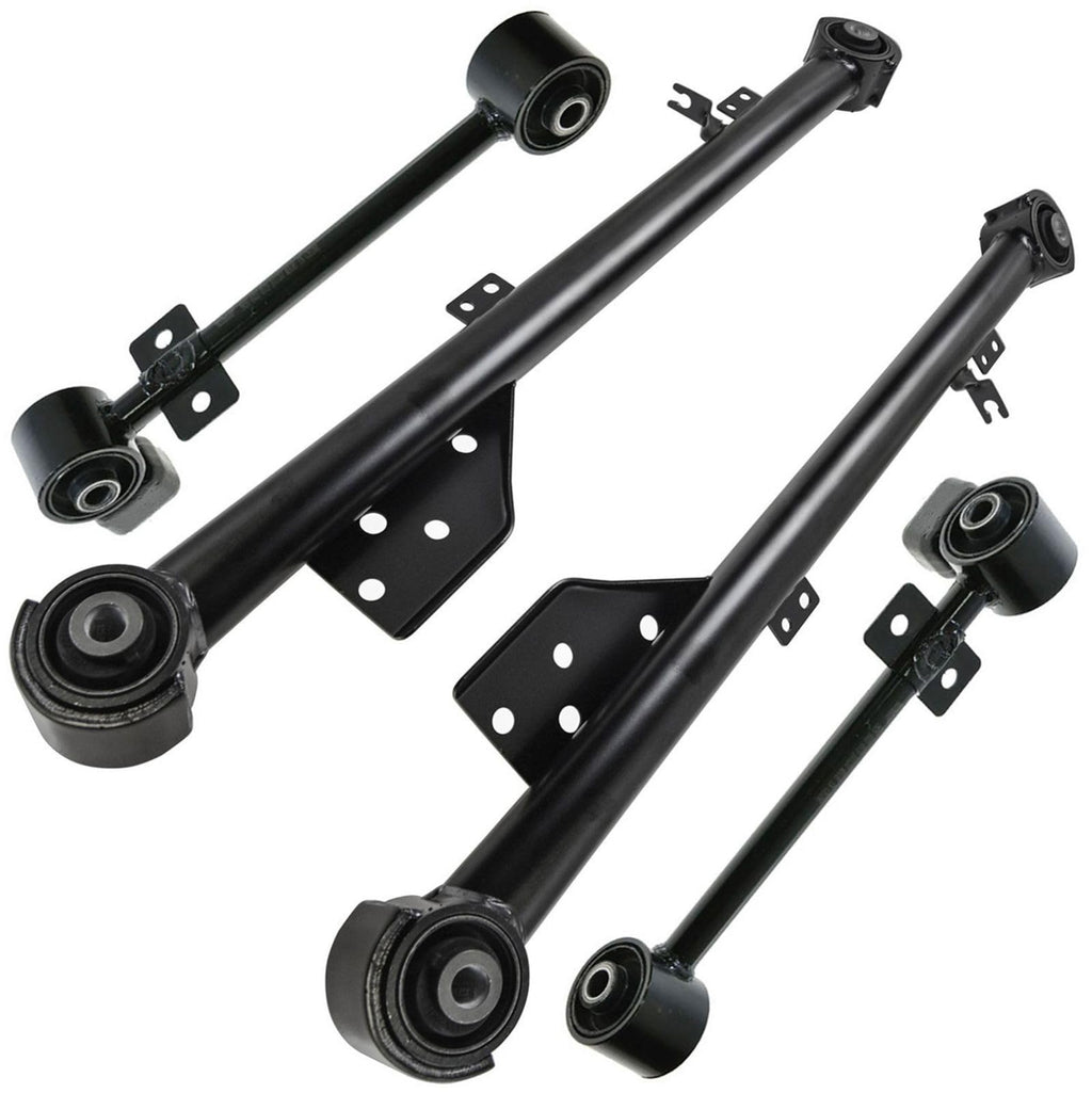 TRQ Trailing Control Arm Rear Upper & Lower Kit Set of 4
