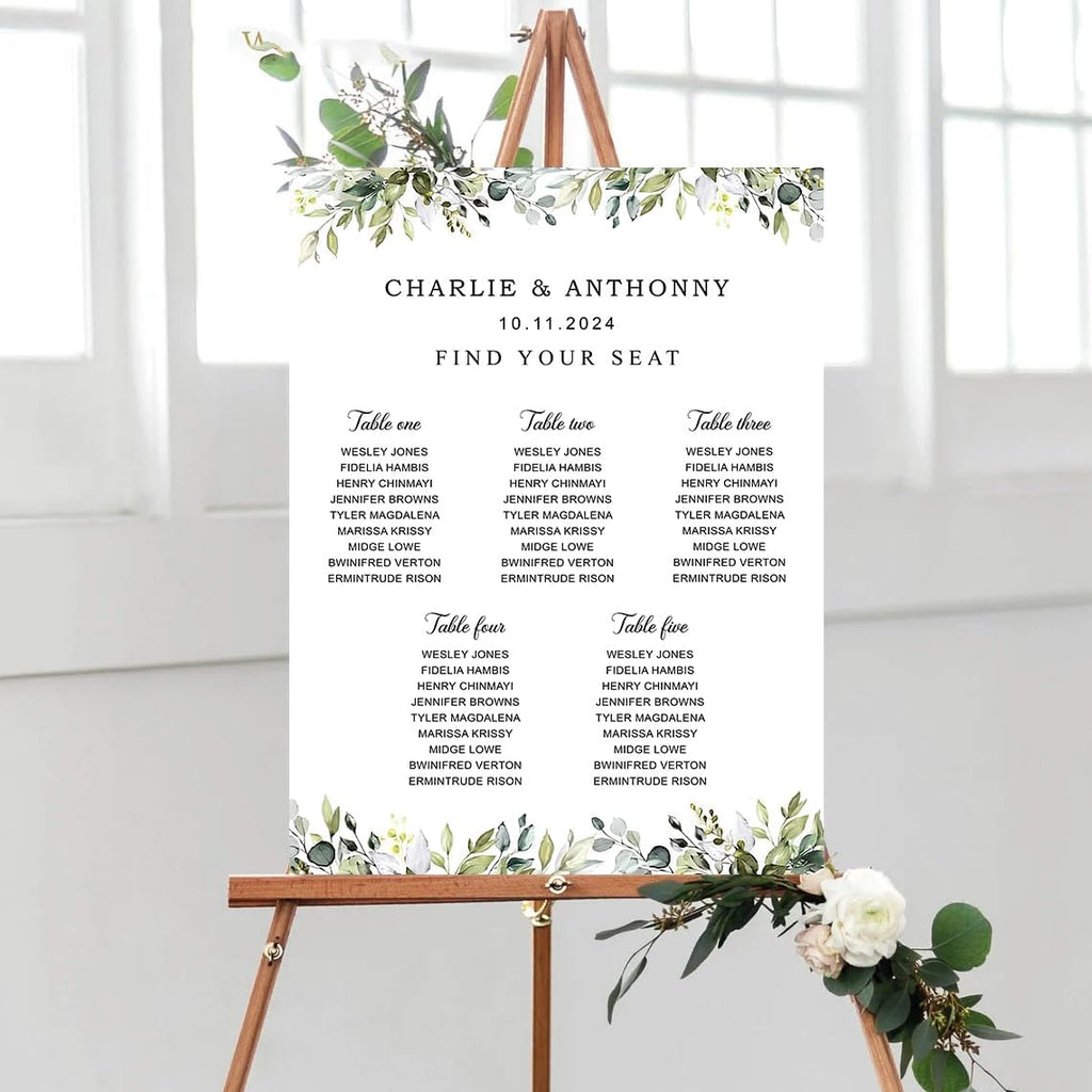 Personalized Seating Chart Welcome Sign, Custom Wedding Sign Board, Guests Plan Decorations, Our Favorite People
