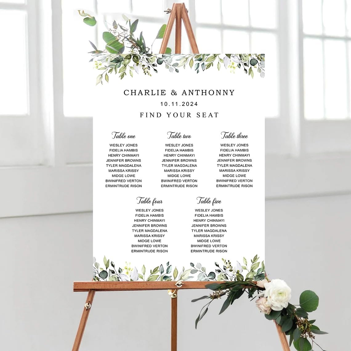 Personalized Seating Chart Welcome Sign, Custom Wedding Sign Board, Guests Plan Decorations, Our Favorite People