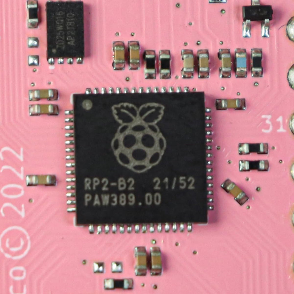 2Pack USB-C Pi Pico, Pre-soldered with Headers, ENIG Finish, Raspberry Pi Pico Compatible RP2040 Microcontroller Board, with 1 USB A-C Cable, Pink Color