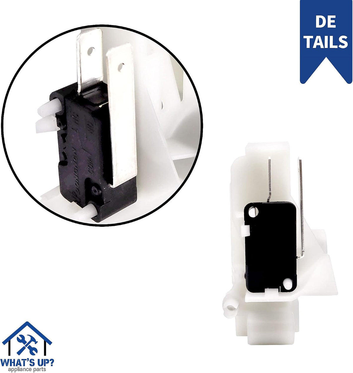 [What's Up?] DD81-02132A Dishwasher Door Switch Latch Replacement Part for Samsung Dishwashers Compatible DW80K7050UG/AA-02, DW80K5050UG/AA-00, DW80K5050US/AA-01, DW80K5050US/AA-02, DW80K5050US/AA-03