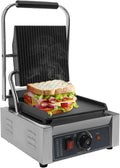 Commercial Sandwich Panini Press Grill,1800W 110V Panini Maker