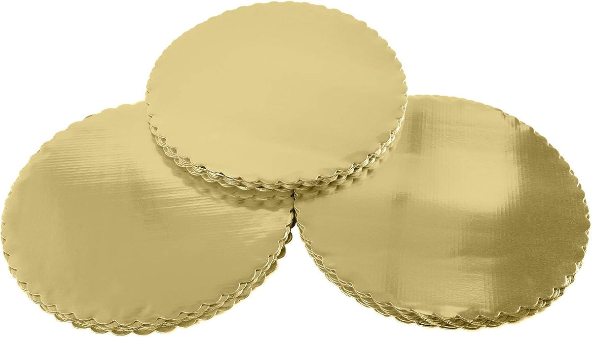 [25pcs] 10" Gold Cakeboard Round,Disposable Cake Circle Base Boards Cake Plate Round Coated Circle Cakeboard Base