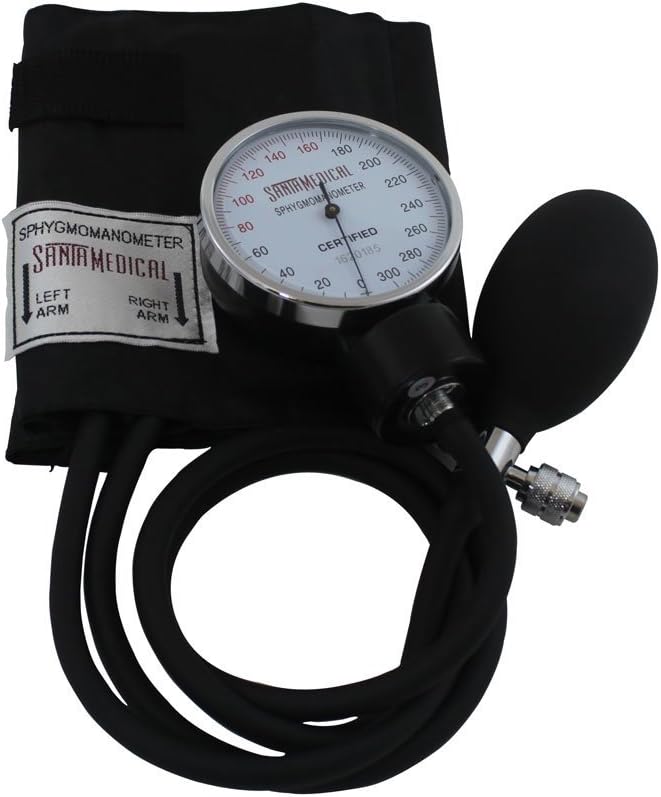 Aneroid Sphygmomanometer - Bp Cuff with Stethoscope - Black | Manual Blood Pressure Cuff Durable and Carrying Case