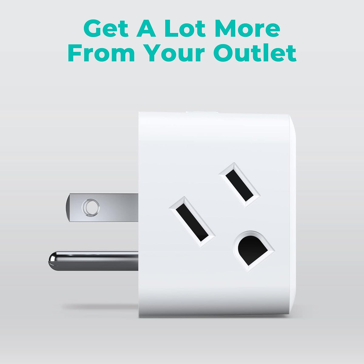 Smart Plug 4-Pack, Side 3-Outlet Extender, Compatible with Google & Alexa, No Hub Required, WiFi Plugs