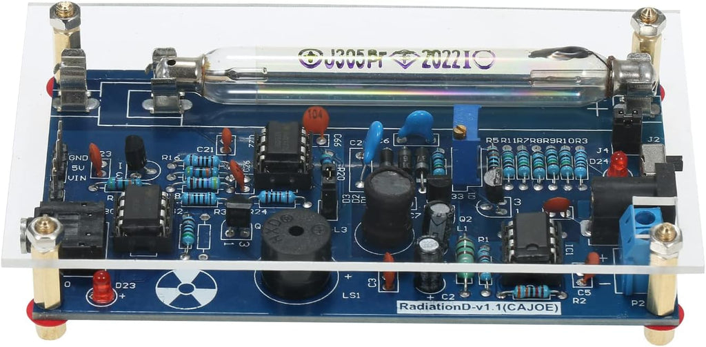 Assembled DIY Geiger Counter Kit, DIY Nuclear Radiation Detector Kit with Miller Tube, Portable Geiger Counter