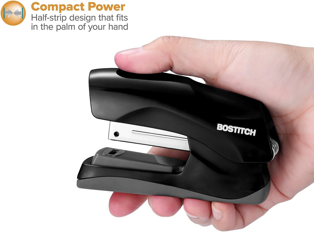 Office Heavy Duty Stapler, 40 Sheet Capacity, No Jam, Half Strip, Fits into the Palm of Your Hand