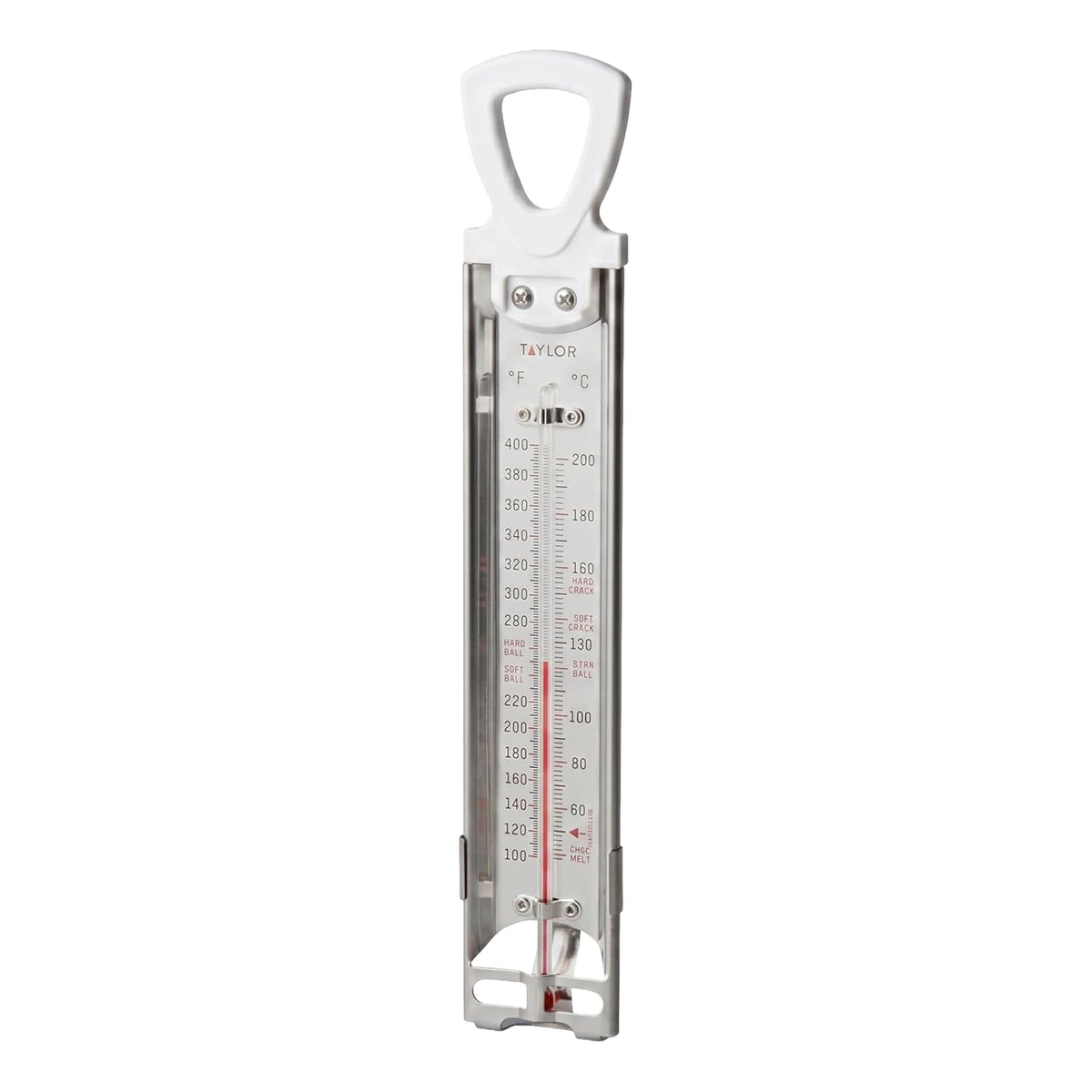 Stainless Steel Candy and Deep Fry Thermometer, 12-Inch Analog Paddle with Pan Clip, Ideal for Frying, Sugar