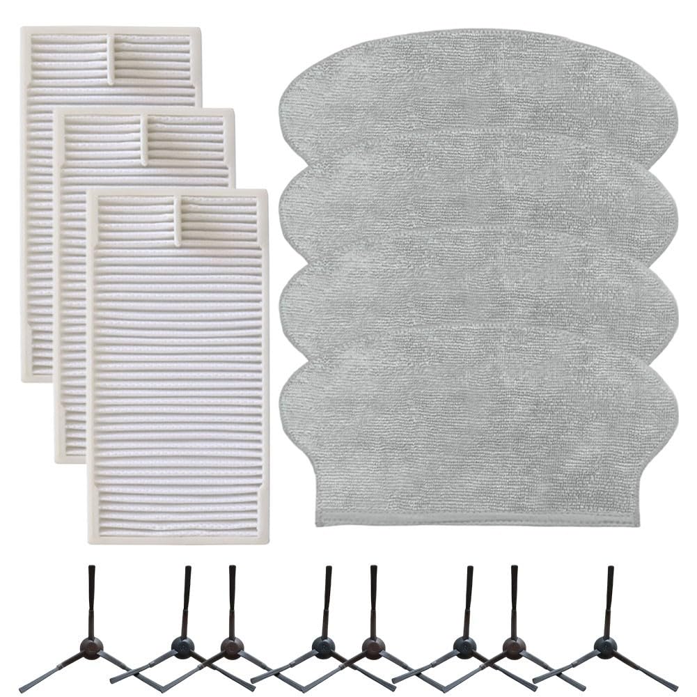 Emiif Filter, Mop Cloth, Side Brush Set for Eureka NER600 Vacuum