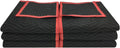 Deluxe Moving Blankets, 6 Pack, Black/Red, 72" x 80"