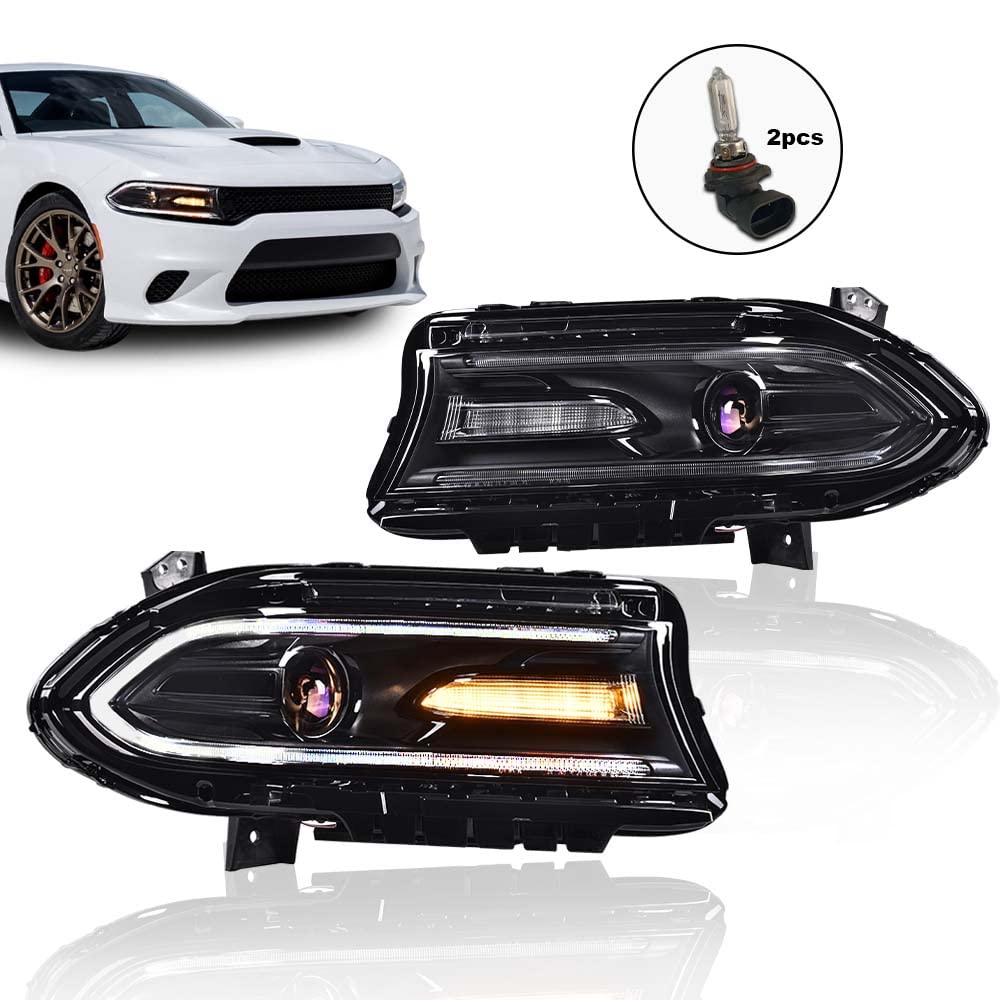Headlights Assembly Pair Fit 2015-2021 Dodge Charger