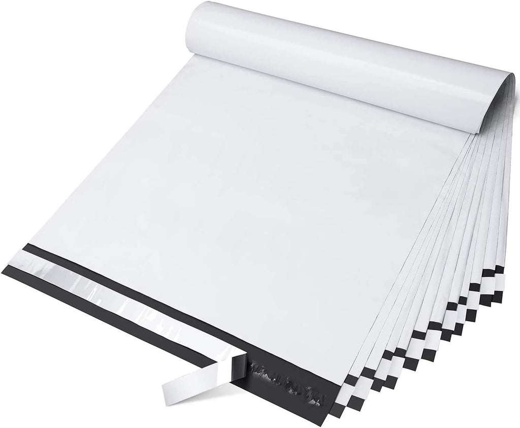 Large Poly Mailers 14.5x19" 100Pcs,Shipping Bags for Clothing,White | Strong Adhesive Packaging Mailers Poly