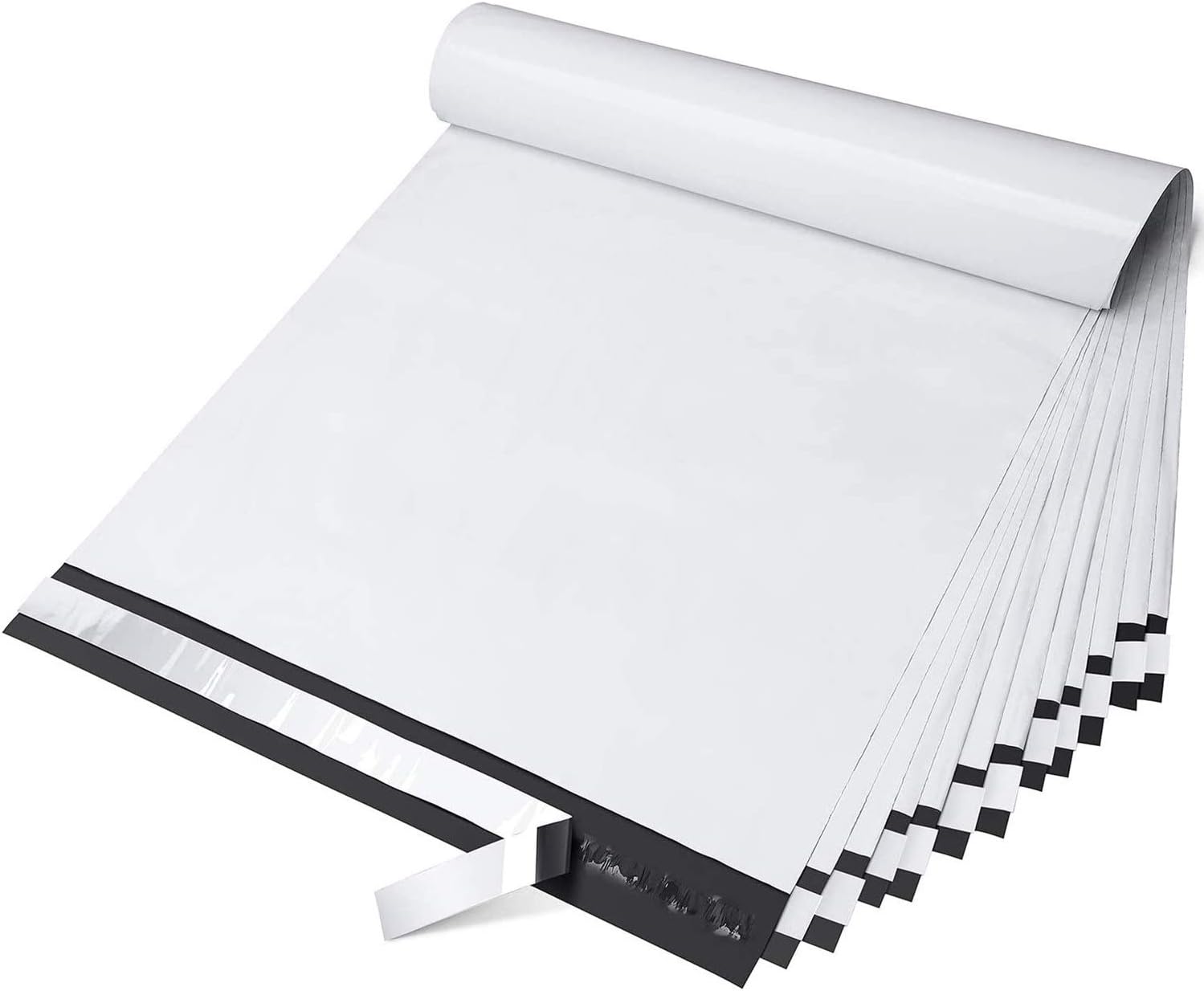 Large Poly Mailers 14.5x19" 100Pcs,Shipping Bags for Clothing,White | Strong Adhesive Packaging Mailers Poly