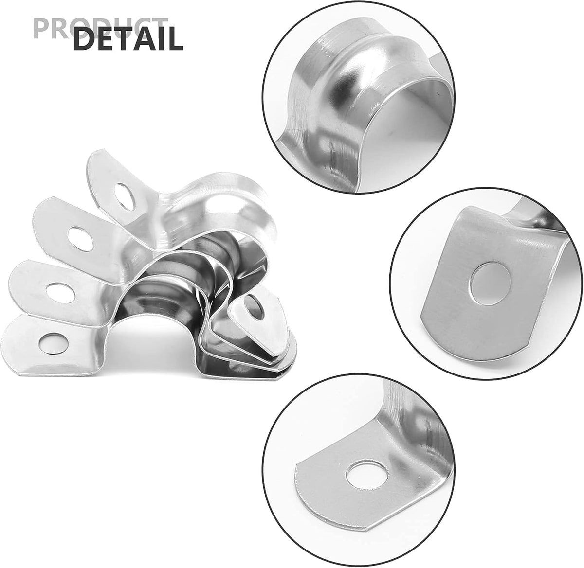 30Pcs 1/2 Inch Stainless Steel Conduit Clamps, for Pipe Fixing