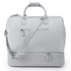 Weekender Bag for Women & Men, Large Carry-On Duffel, Silver