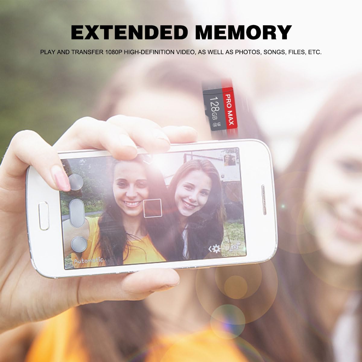 128GB Micro SD Card Memory Card with Adapter, High Speed Class 10