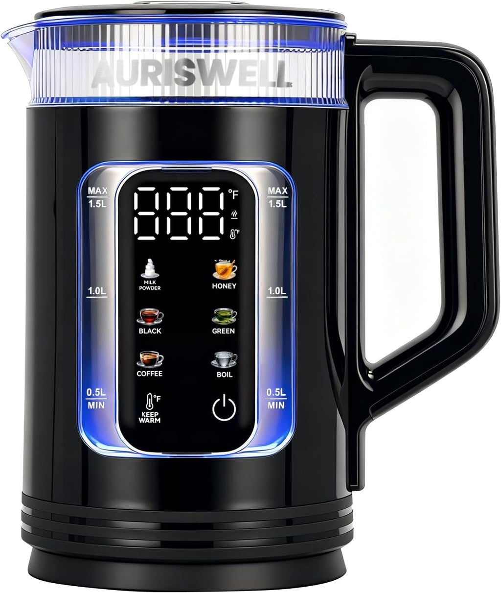 Electric Kettle with Temperature Control, Smart Glass Water Boiler for Tea, Coffee & Boiling, Automatic Shut-Off