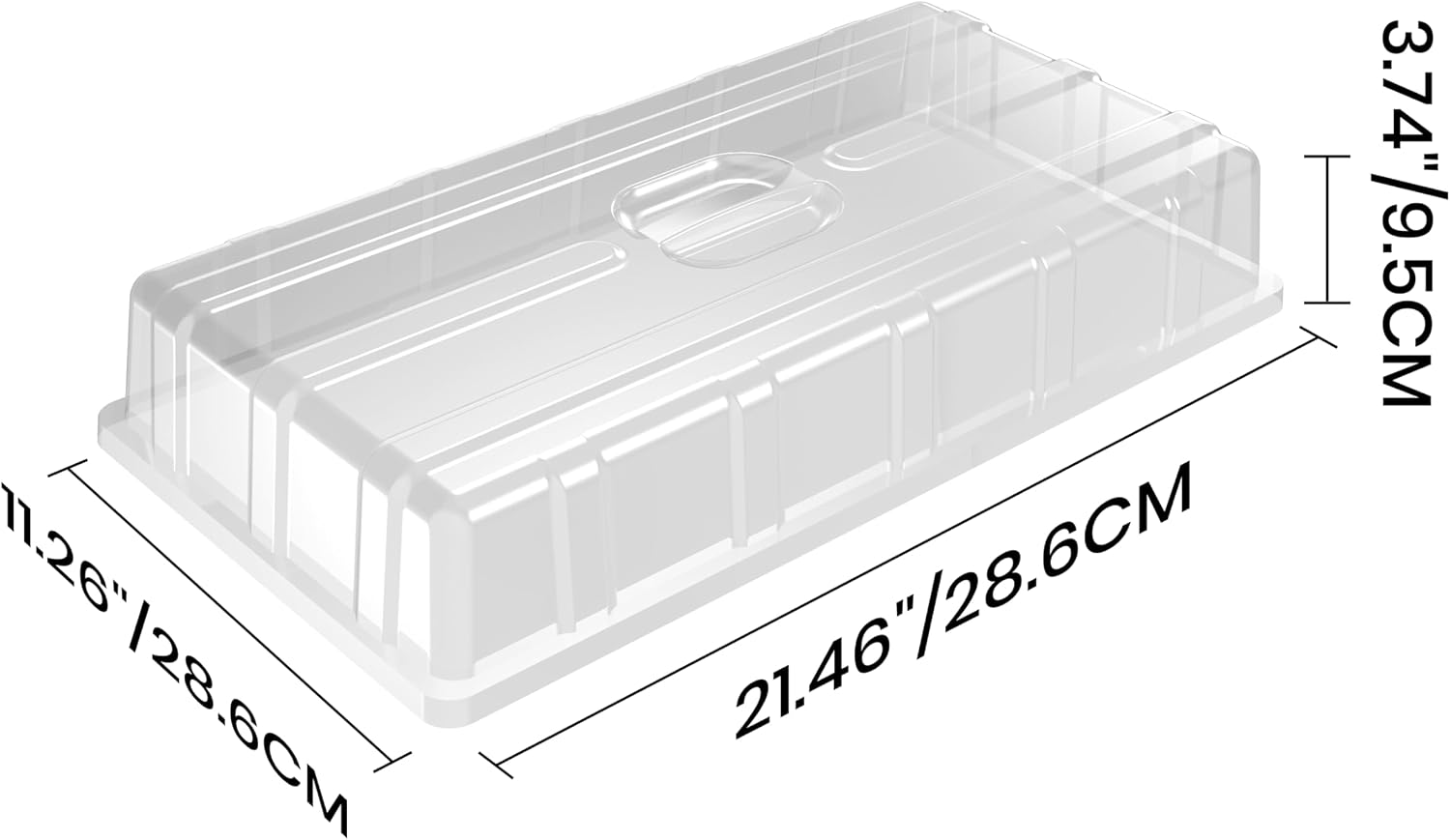 10 Pack Humidity Dome 3.6" Extra Strength, Clear Seed Starter Dome 1020 Tray Covers Humidifying and Insulating for